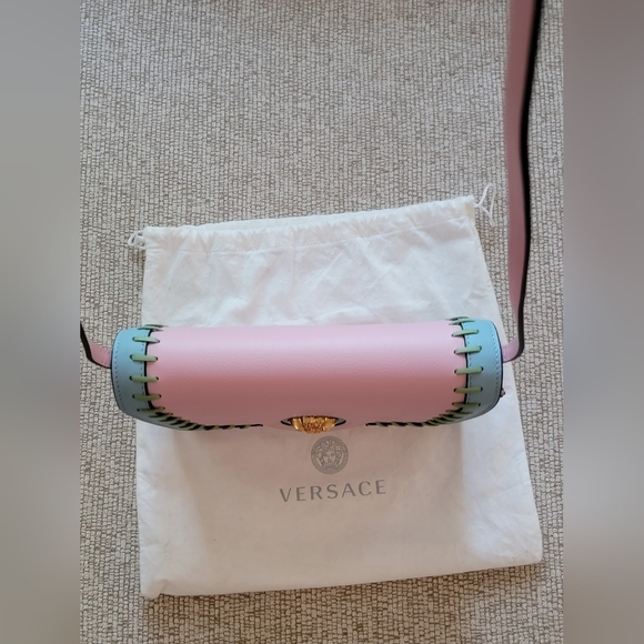 Versace La Medusa Two-Tone Leather Crossbody Bag NWT - Picture 12 of 15
